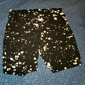 Paint splatter bike shorts